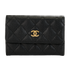 Chanel Classic Cardholder, &pound;395, Accessories, Black, Caviar Leather, Front view